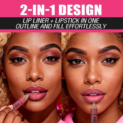 LANGMANNI Matte Velvet Lip Liner Pencil Set - 12 Highly Pigmented, Smudge-Resistant Vegan Pencils