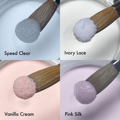 MakarttPro Acrylic Powder Set - 4 Cool Tone Colors | 0.5oz Cover Powders for Nail Extension & Sculpting