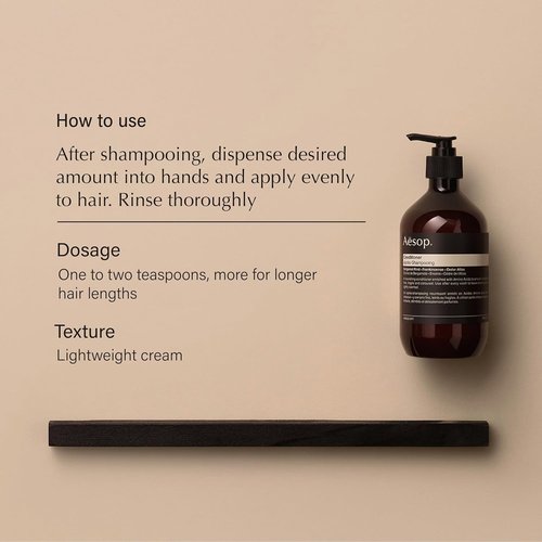 Aesop Conditioner - Nourishing Formula for Soft, Hydrated Hair | Citrus, Earthy, Woody | 16.9 oz / 500mL