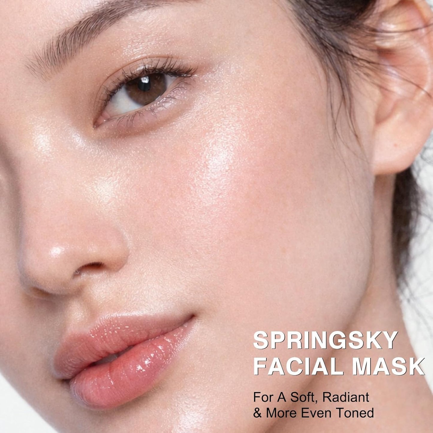 SPRINGSKY Hydrating Face Mask - Natural Cactus & Centella Asiatica for 24HR Moisture | 4 Count