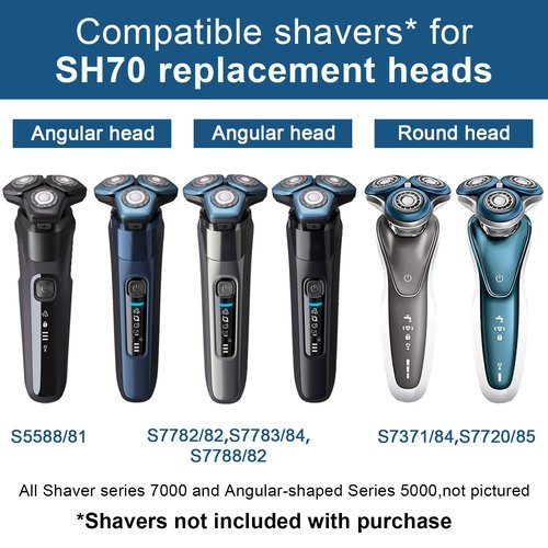 Philips Norelco SH70 Replacement Heads - Upgraded Blades for Series 7000 | 3-Pack