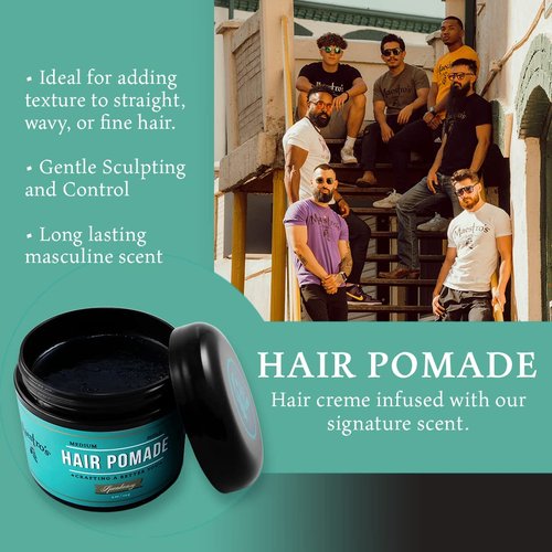 Maestro's Classic Hair Pomade - Medium Hold & Natural Shine | Water-Based Grooming for All Hair Types | 4 oz