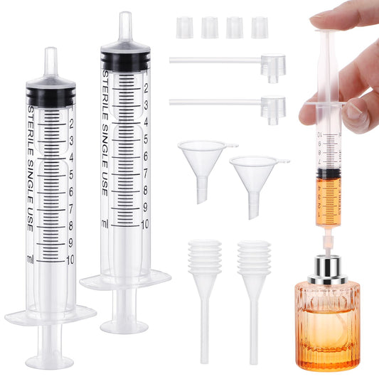 Segbeauty 10ml Perfume Refill Kit Transfer Pump, 0.34oz Large Plastic Perfume Travel Refill Tools, Dispenser Pump Funnel for Refill, 8pcs Dropper Extractor Set for Refillable Cologne Perfume Atomizer