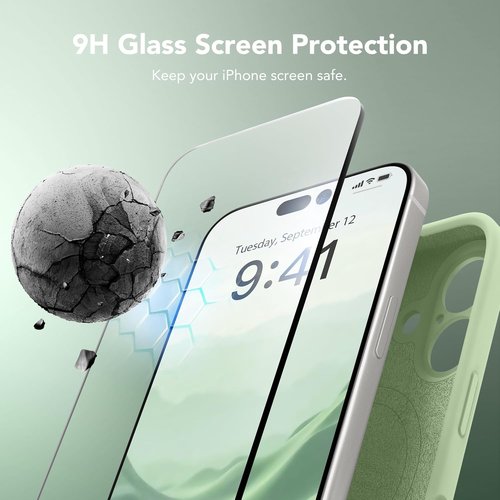 Magnetic for iPhone 17 Case, Compatible with MagSafe, [Full Camera Protection][Screen Protector] Silicone Shockproof Protective Phone Case for iPhone 17 6.3", Matcha