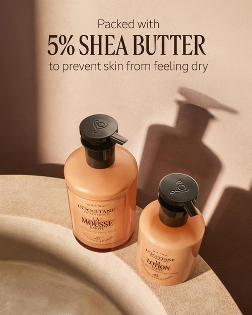 L'OCCITANE La Lotion Fast Absorbing Hand & Body Cream, Shea Butter, Verbena Citrus, Intensive Nourishing & Moisturizing Treatment For Dry, Cracked Skin