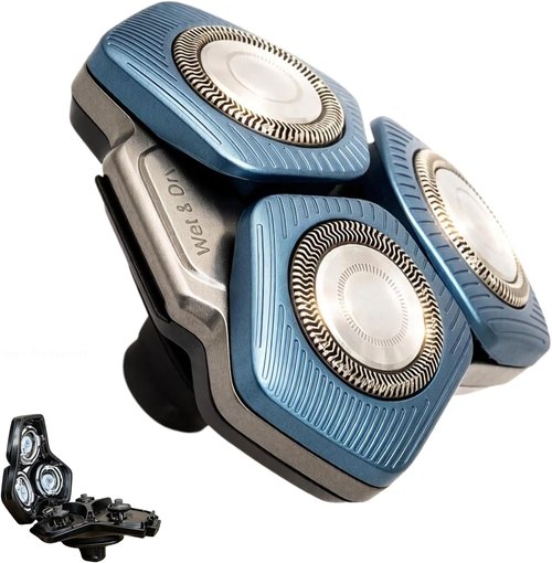 Philips Norelco SH71 Shaver Head Replacement - Complete Rotary Unit with 15 Precision Blades (Blue)