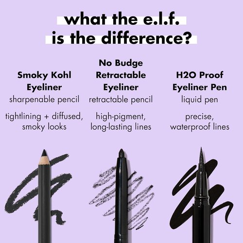 e.l.f. Smoky Kohl Eyeliner - Long-Lasting, Bold Eye Pencil in Vintage Denim | Vegan & Cruelty-Free