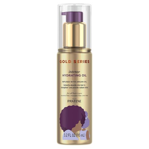 Pantene Gold Series Hydrating Oil Treatment - 3.2 Fl Oz Argan Oil Infused for Shiny, Healthy Hair - Sulfate & Paraben Free