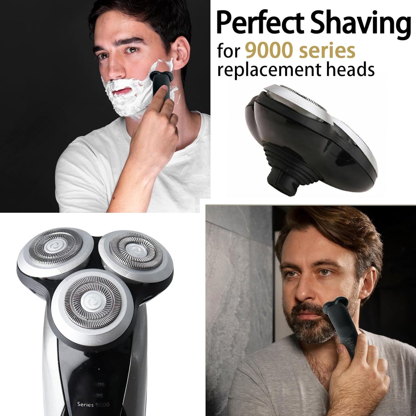 SH90 Shaver Replacement Heads - Compatible with Philips 9000 Series S9531, S9721/84, S9511, S8950
