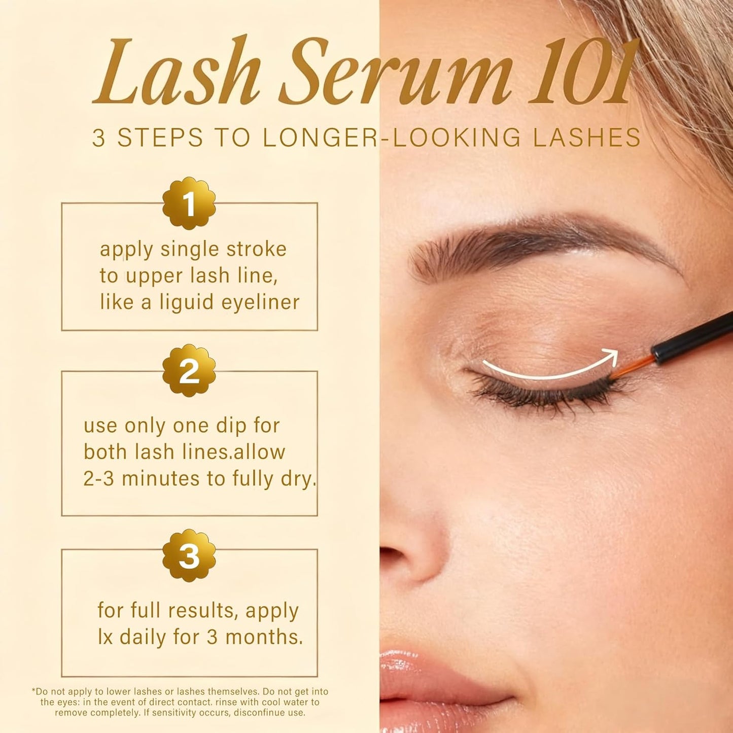 Skiennix Eyelash Growth Serum - Naturally Boosted Formula for Longer, Fuller Lashes & Brows - Black