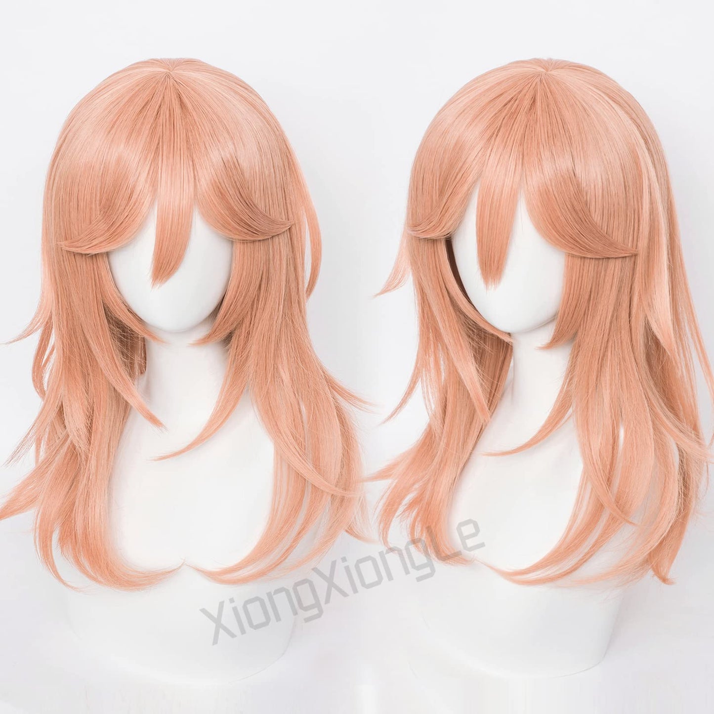 Angel Devil Anime Wig Cosplay Chainsaw Man Orange Long Curly Heat Resistant Fiber Synthetic Women's Costume Hair with Cap Wig for Party Halloween(Angel Devil)