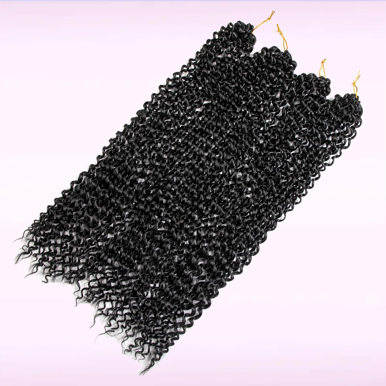 Passion Twist Hair Water Wave Crochet Hair for Black Women 22 Inch 4 Packs Passion Twist Crochet Hair Pre Looped Bohemian Braids for Black Women (1B, Economic package)