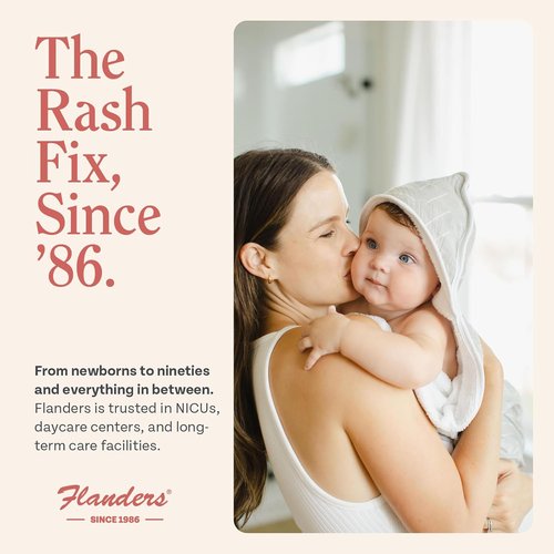 Flanders Buttocks Ointment - Zinc Oxide Diaper Rash Cream for Baby & Adult Skin | 4oz Thick Barrier Paste