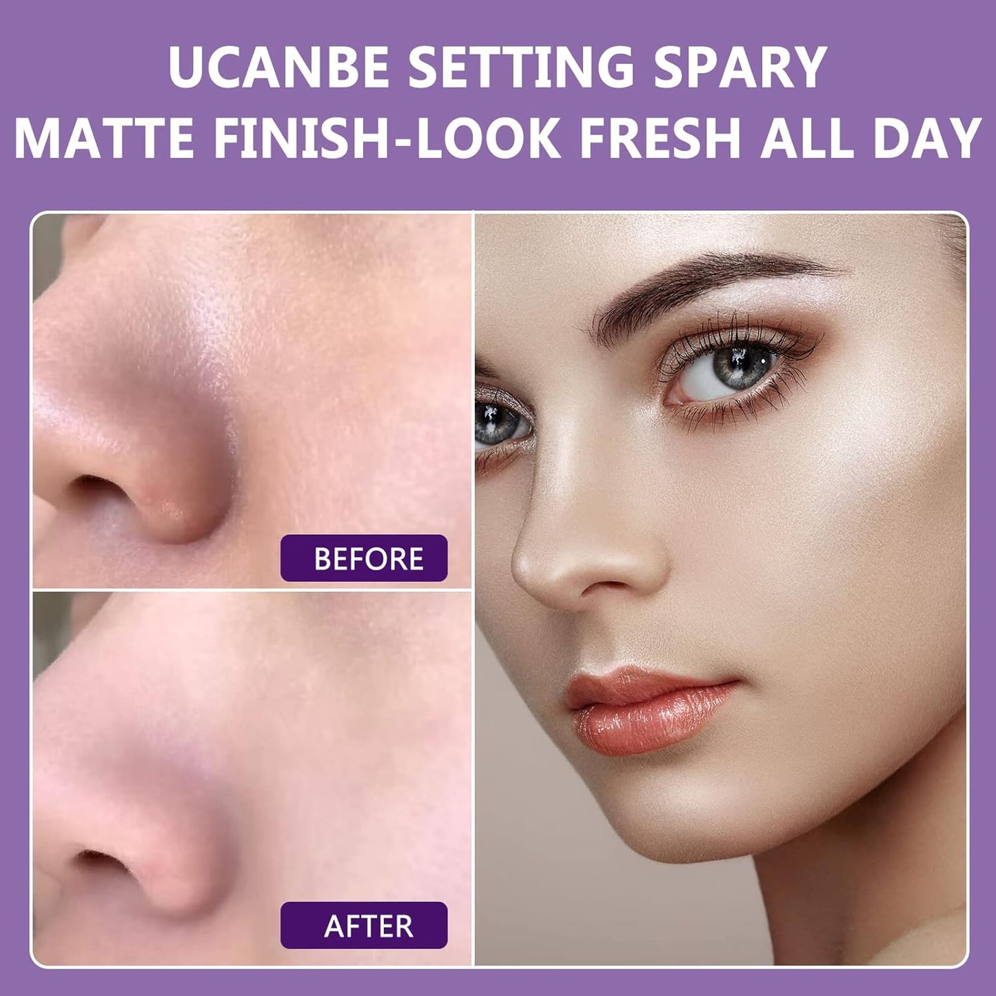 UCANBEMAKEUP Long Lasting Makeup Setting Spray Kit - Hydrating Matte Finish Mist & Travel Size 6.76 Fl Oz