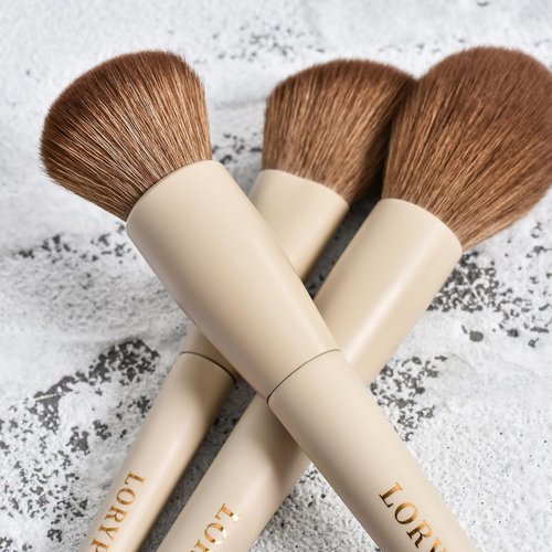 LORYP 18-Piece Makeup Brush Set - Ultra Soft Face & Eye Brushes for Flawless Application | Khaki