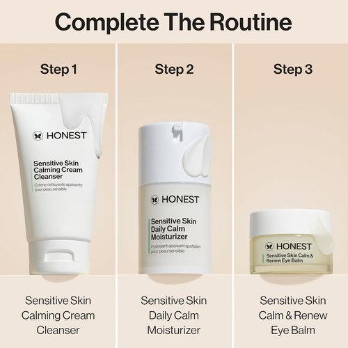 Honest Beauty Eye Balm - Moisturizing & Firming for Sensitive Skin | Hypoallergenic, Fragrance-Free, 0.5 oz