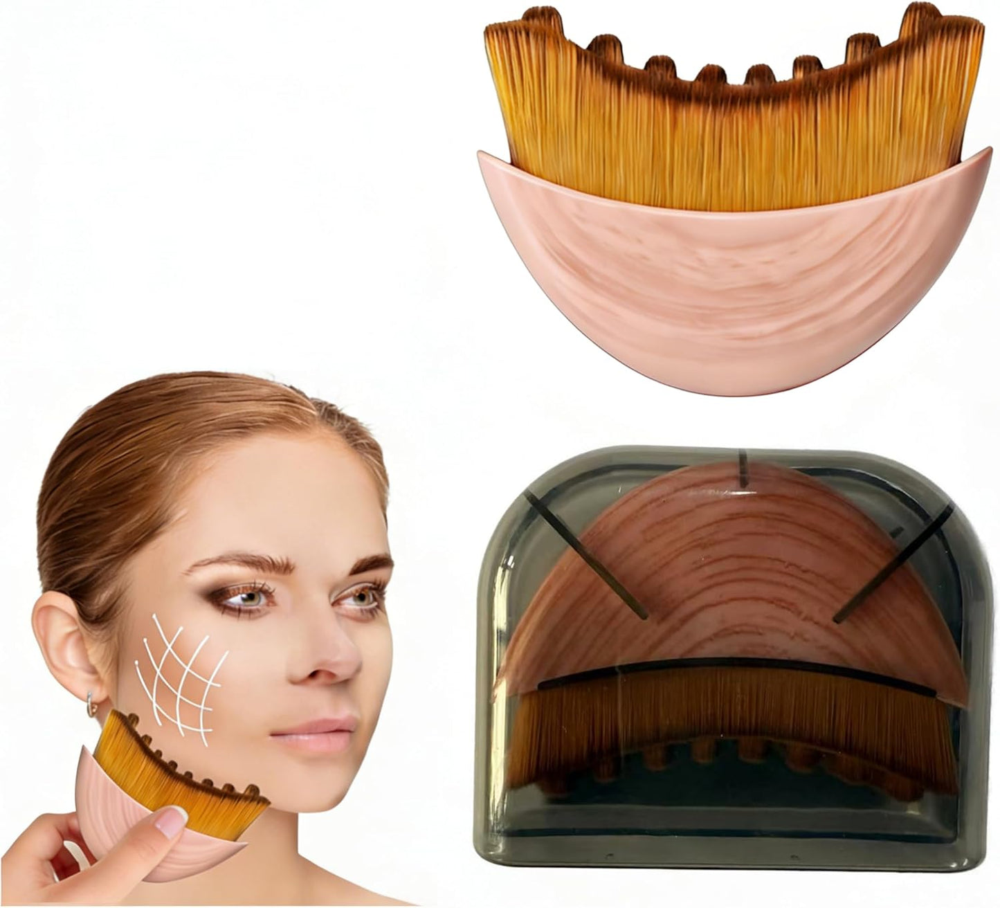Skiennix Lymphatic Contour Face Brush - Sculpt & Lift for Defined Jawline, Ergonomic Design for All Skin Types (1PCS)