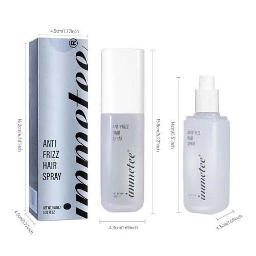 Immetee Antifrizz Hair Spray - Instant Straightening & Frizz Control | Silky Smooth & Moisturizing (150ml)