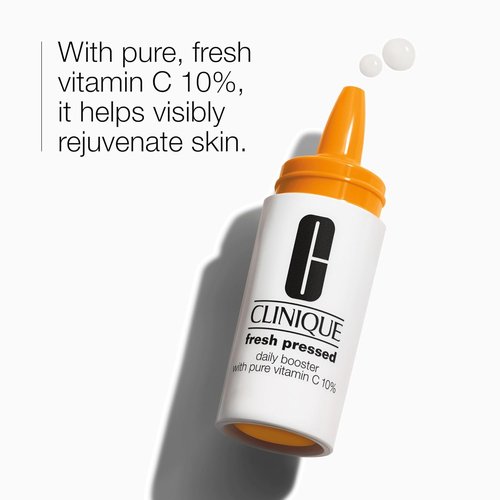 Clinique Fresh Pressed Daily Moisturizer Booster - Brightening & Retexturing with Pure Vitamin C | 0.29 Fl Oz (Pack of 4)