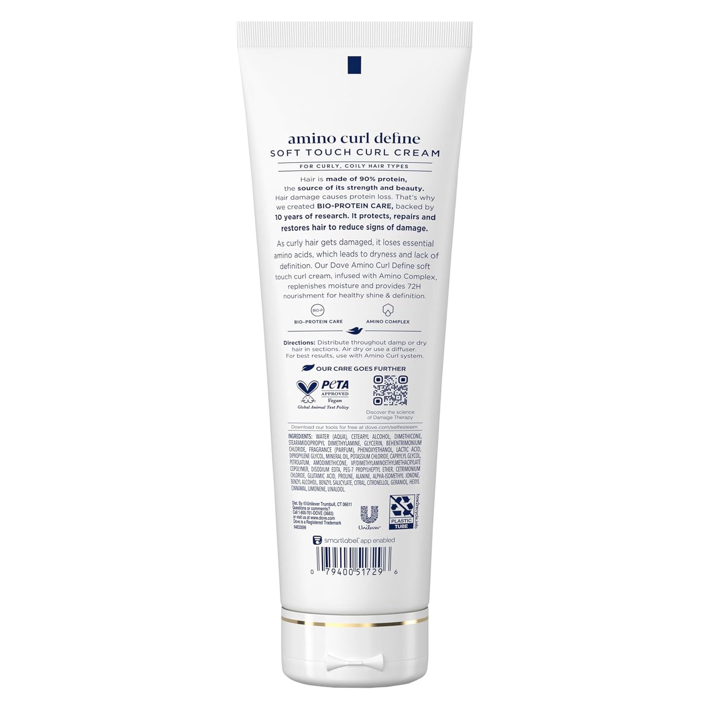 Dove Curl Cream - Amino Curl Formula for Curly & Coily Hair | Bio-Protein Care Technology, 8 Fl Oz