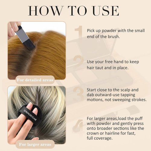 Root Touch Up Hair Color | 3 Color Blendable Powder for Gray Coverage & Thinning Edges - Blonde, 48H Sweat Resistant