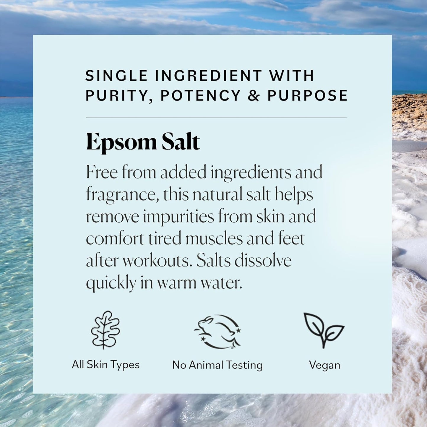 Sky Organics - Epsom Salt Bath Soak, 5 lbs - 100% Pure Magnesium Sulfate - Unscented & Vegan