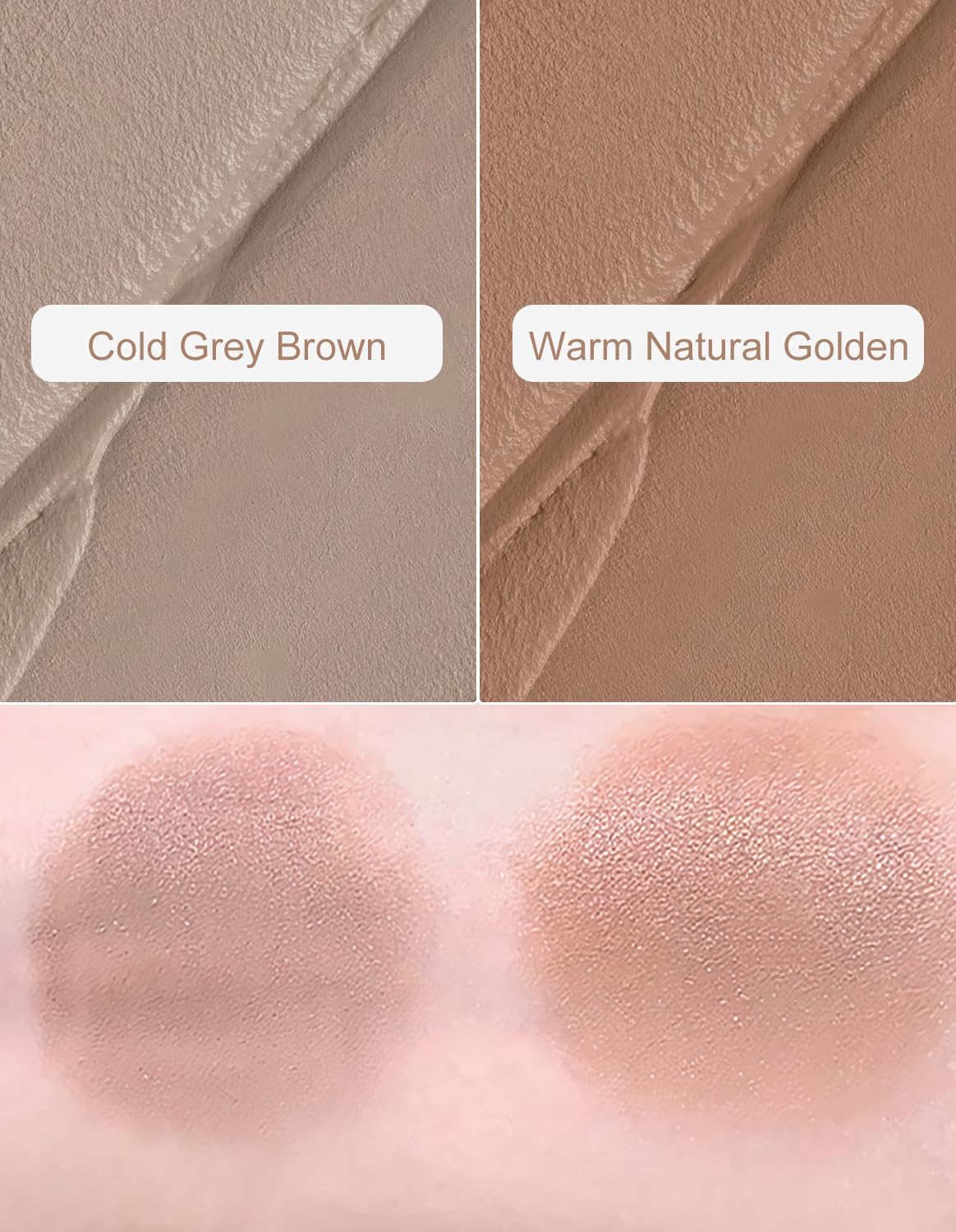 Skiennix Contour Stick - Blendable Matte Bronzer for Natural Face Shaping - Cold Grey Brown, Travel Size