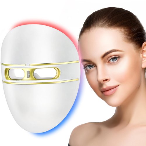 Pro-Grade FSA LED Light Therapy Facial Mask - Anti-Aging Red & Blue Light Treatment for Acne, Wrinkles & Redness at Home