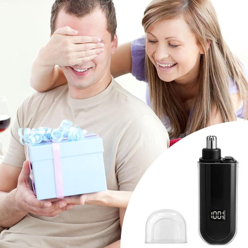 Portable LED Dsiplay Nose and Ear Trimmer Clipper for Men Women,2026 Professional Nose Hair Trimmer with Powerful Motor and Dual-Edge Blades for Smoother Cutting Mini Travel Size