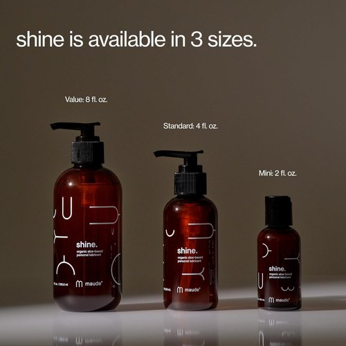 Maude Shine Aloe Water-Based Personal Lubricant - Hydrating & Non-Sticky - 4 fl oz, Fragrance-Free & Vegan