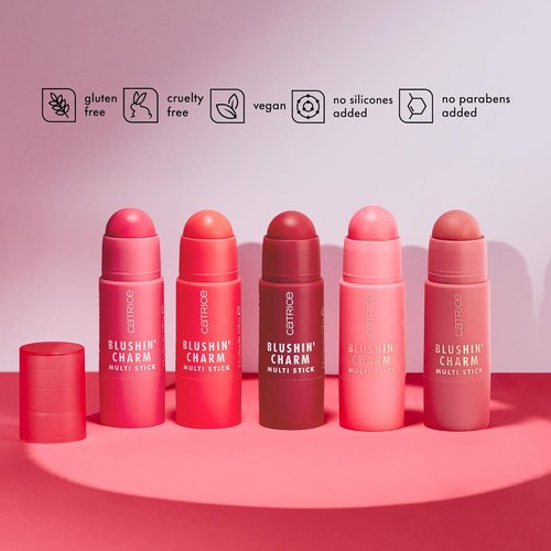 Catrice Blushin' Charm Multi Stick - Creamy Blush & Lip Tint | Buildable Dewy Finish | Vegan (050 Radiant Honey)