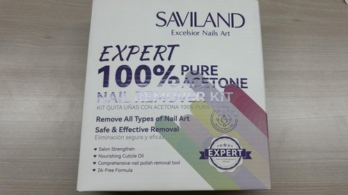 SAVILAND Pure Acetone Nail Polish Remover Kit: Gel Polish Remover with Professional Nail Polish Removal Tools Safe Gel Remover for Nails Fast & Easy Removal with Cuticle Oil Salon Home DIY 8.45 FL Oz