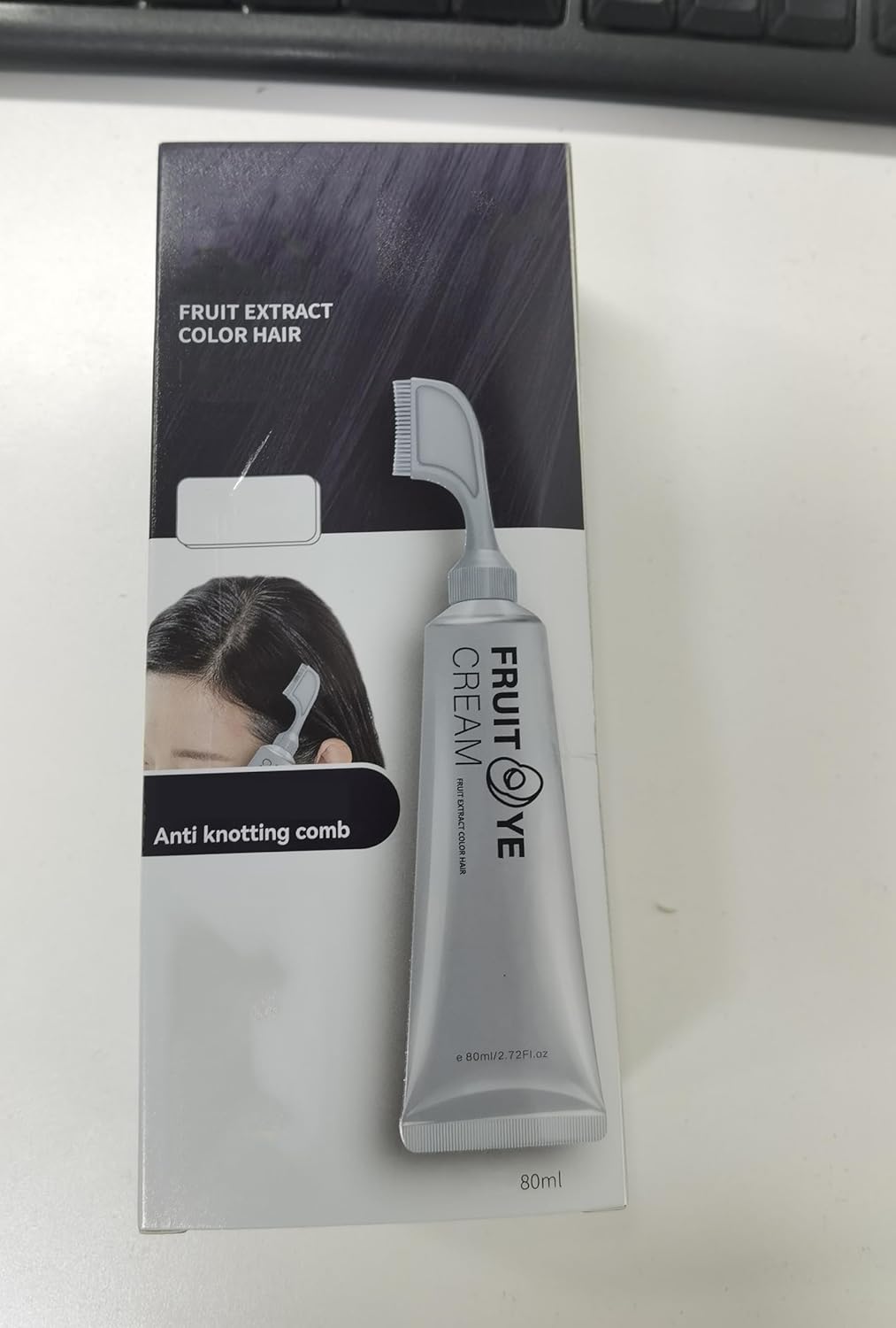 Skiennix Black Fruit Hair Dye Cream - Natural Grey Coverage for Men & Women | Dark Brown Shade