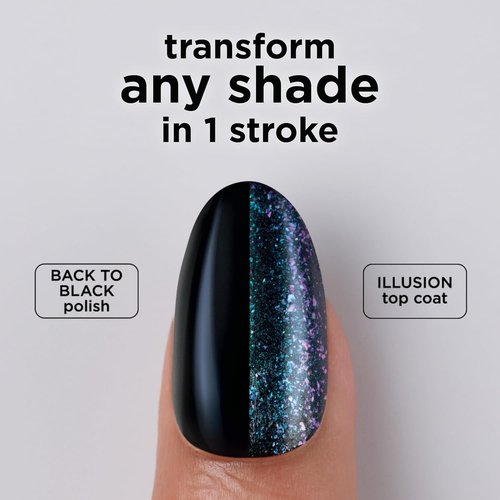 Sally Hansen Insta-Dri Nail Polish Top Coat - Quick Dry, Long-Lasting, Streak-Free Shine | Illusion Shimmery White