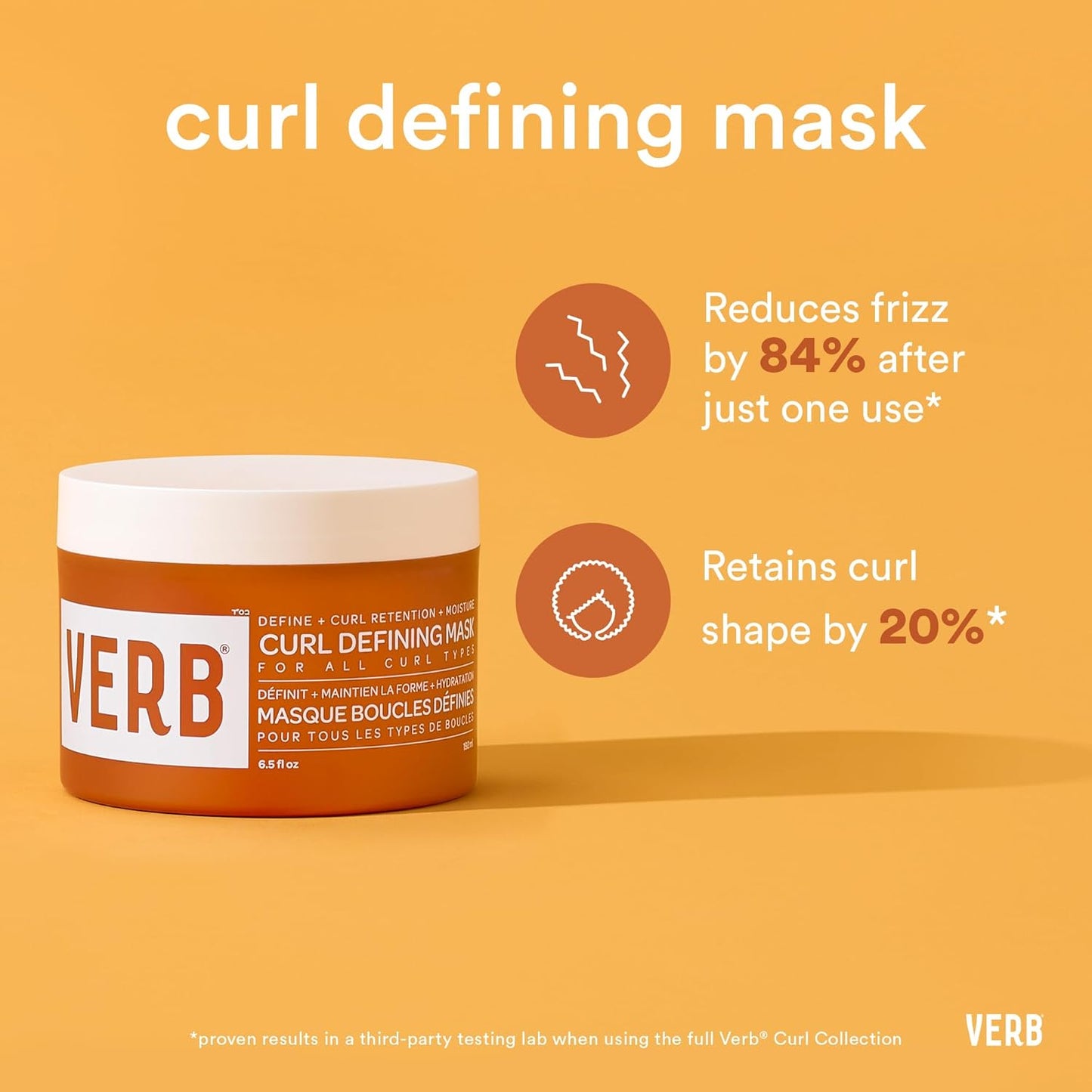 VERB Curl Defining Mask - Enhance Curl Definition & Retention - Moisturizing, Frizz Control - Vegan & Sulfate-Free