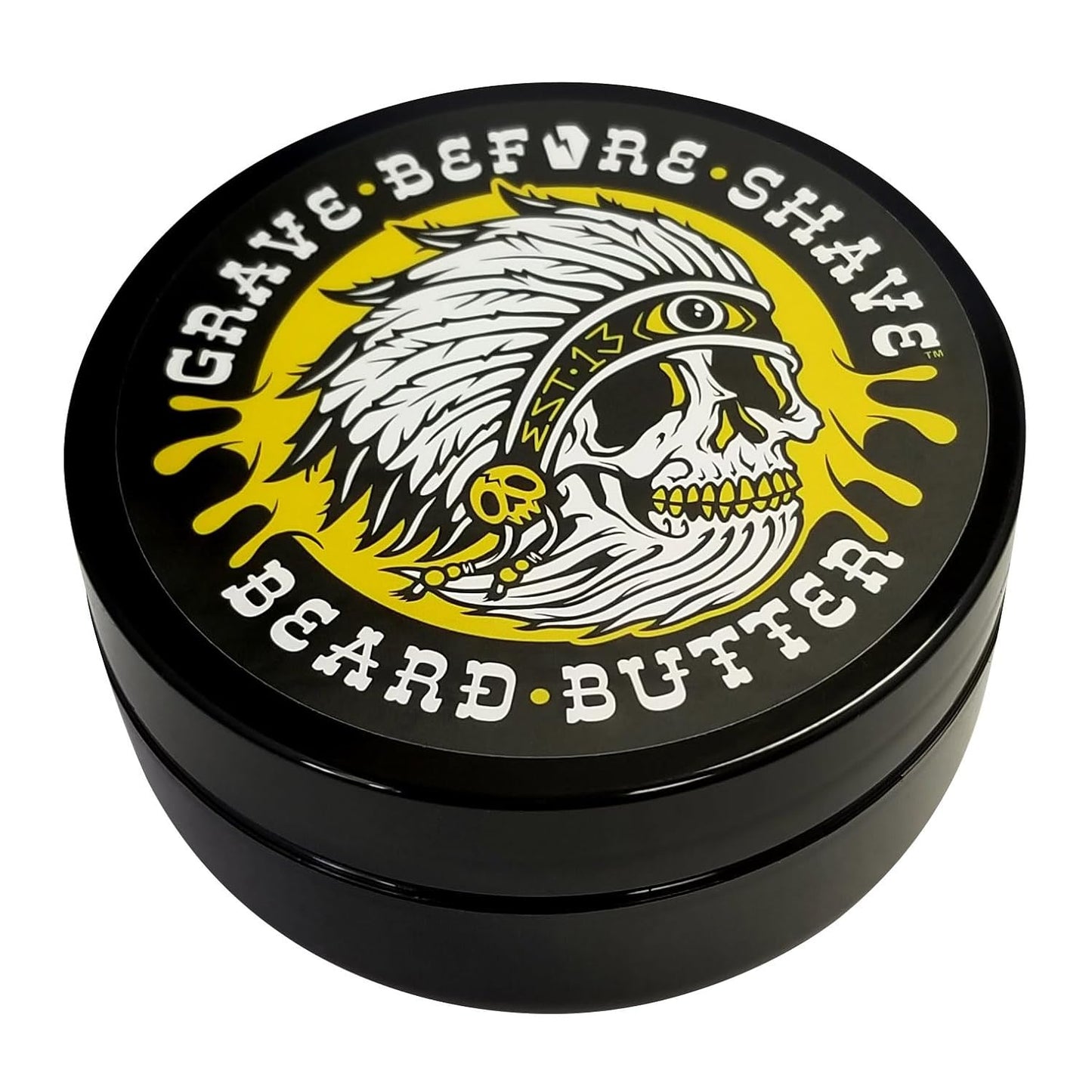 Grave Before Shave Teakwood Blend Beard Butter - Nourishing 4oz Jar for Soft, Manageable Beards