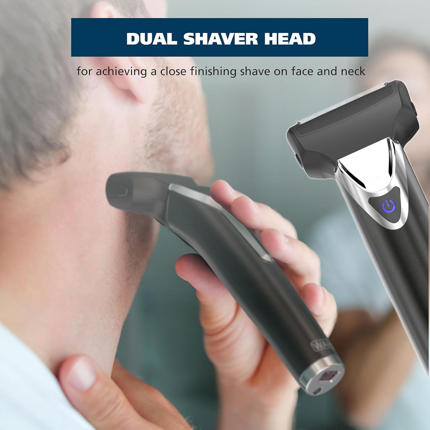 Wahl USA Stainless Steel Beard Trimmer - Lithium Ion 2.0+ Rechargeable Grooming Kit for Men | Model 9864