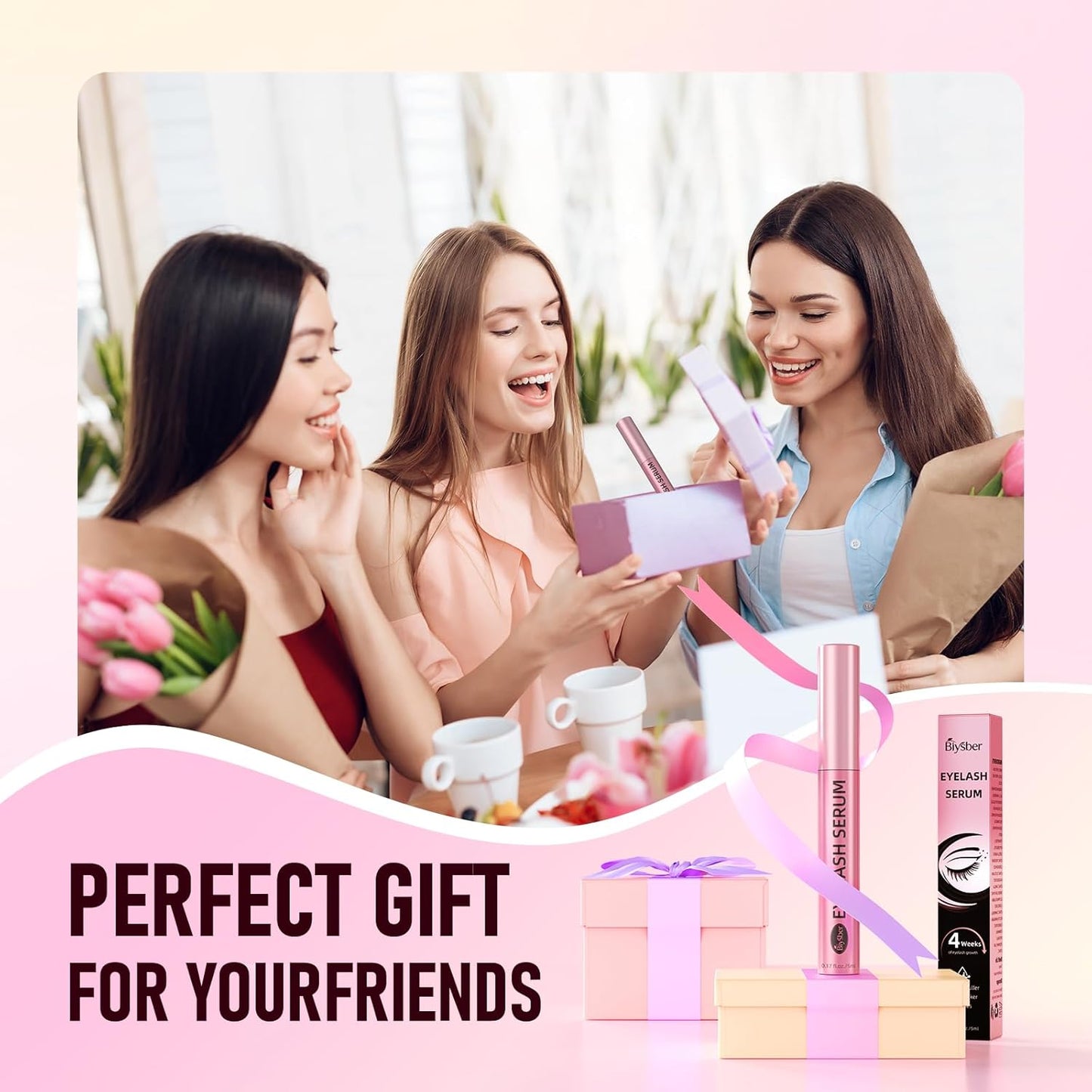 Skiennix Eyelash Growth Serum - Premium Formula for Longer, Fuller Lashes & Eyebrows | Gentle & Vegan