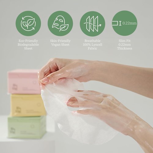 ByUR Green Wonder Daily Aqua Serum Mask - Hydrating Face Mask for Sensitive Skin | 30 Count, Soothing & Pore Tightening
