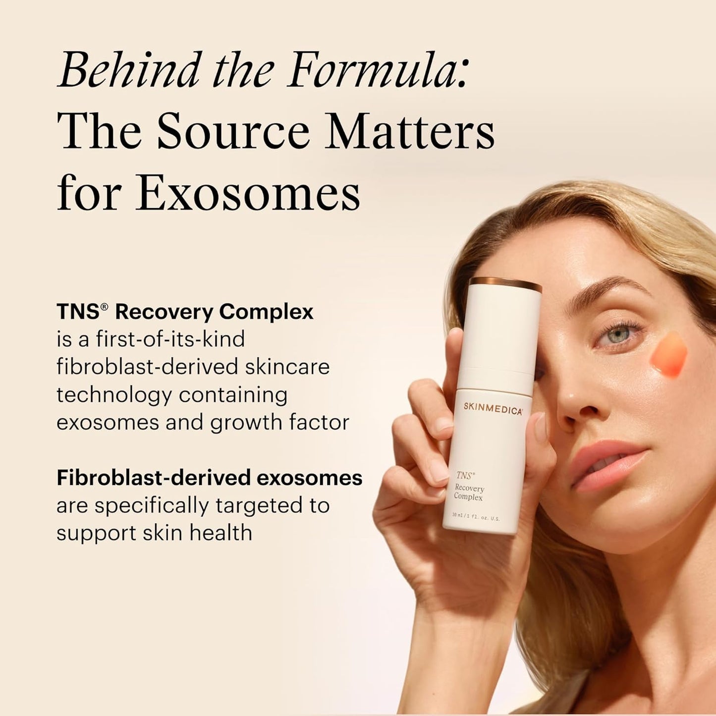SkinMedica TNS Recovery Complex Facial Treatment - Advanced Growth Factor & Exosome Formula for Youthful Skin - 1 Oz