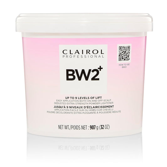 Clairol Professional BW2+ Powder Lightener - Extra Strength, Up to 9 Levels of Lift for Hair Highlights