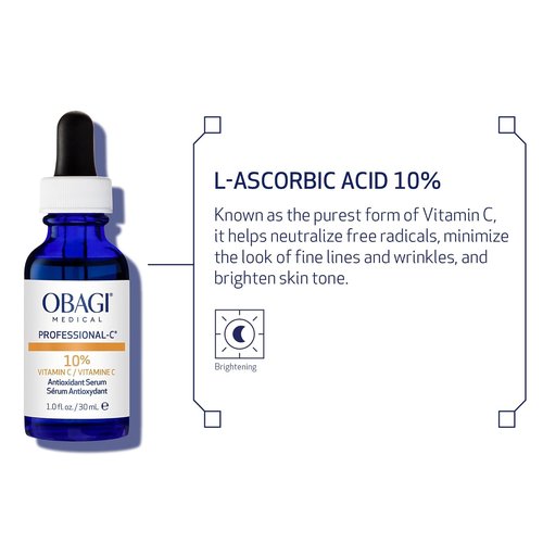 Obagi Medical Professional-C Vitamin C Serum - Brightens Skin Tone & Reduces Fine Lines - Safe for Sensitive Skin