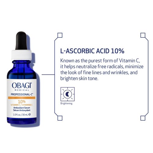 Obagi Medical Professional-C Vitamin C Serum – Helps Brighten Skin Tone and Minimize the Appearance of Fine Lines & Wrinkles – Safe for Sensitive Skin