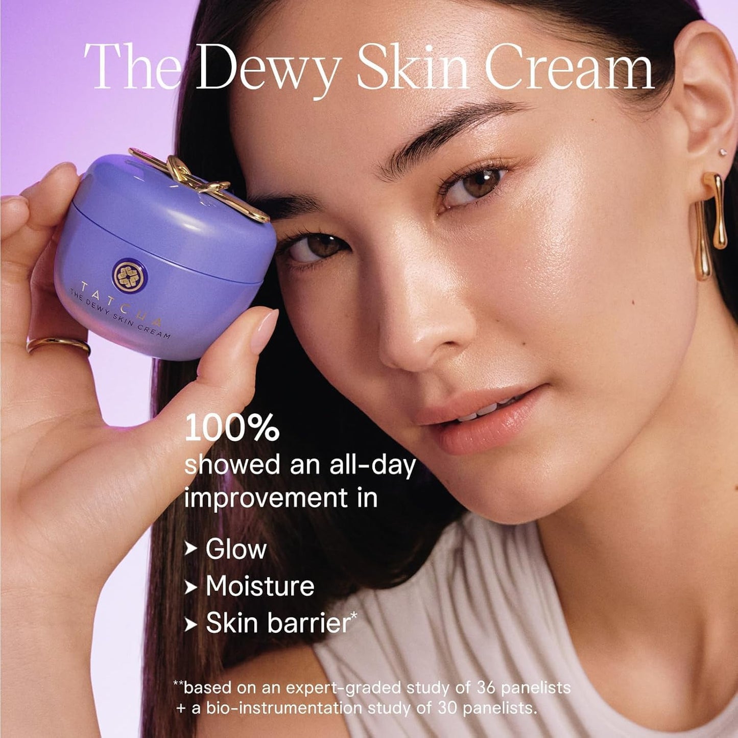 TATCHA AM + PM Moisture Duo - Holiday Gift Set with Dewy Skin Cream & Indigo Overnight Repair Serum