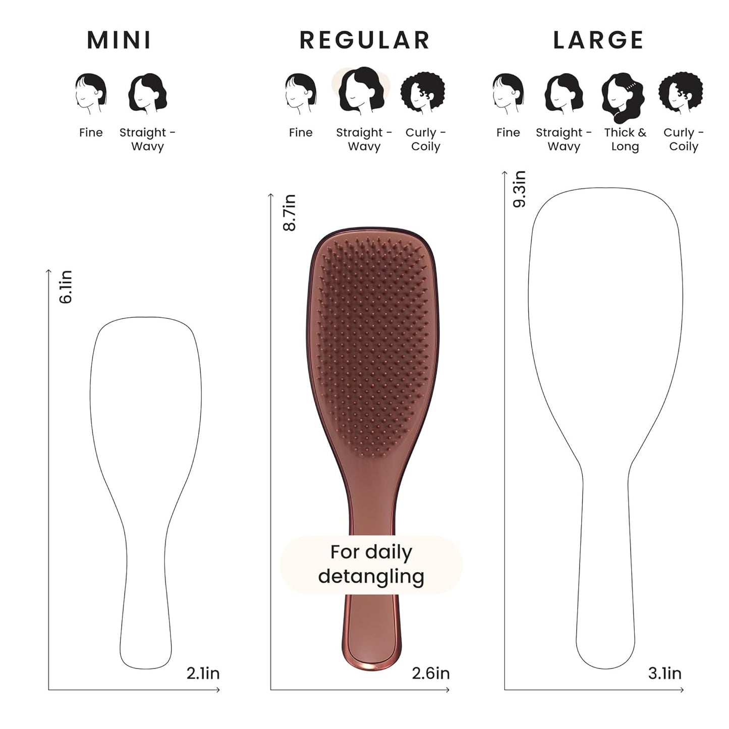 Tangle Teezer Chrome Ultimate Detangler Brush - Eliminates Knots & Reduces Breakage | Chocolate Bronze