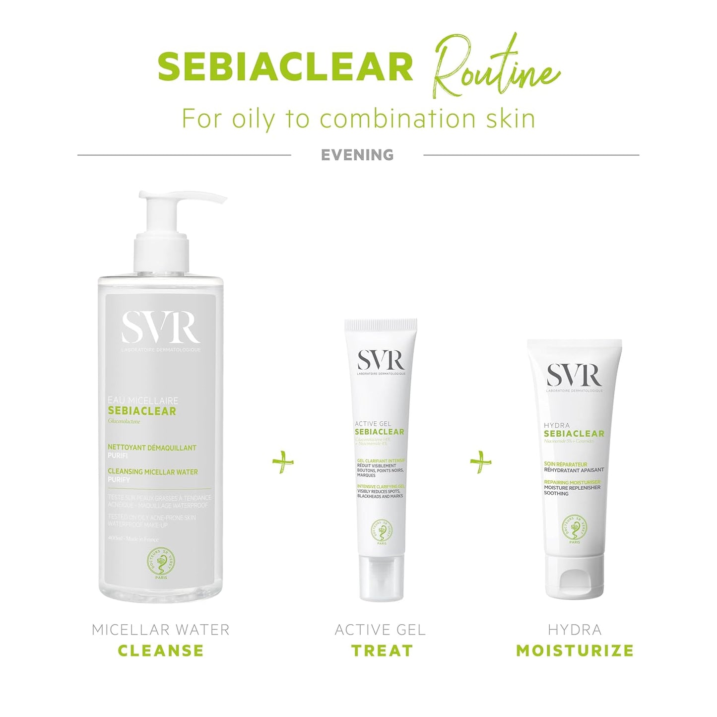 SVR Sebiaclear Micellar Water - Purifying Makeup Remover for Oily & Combination Skin | 13.5 fl. oz.