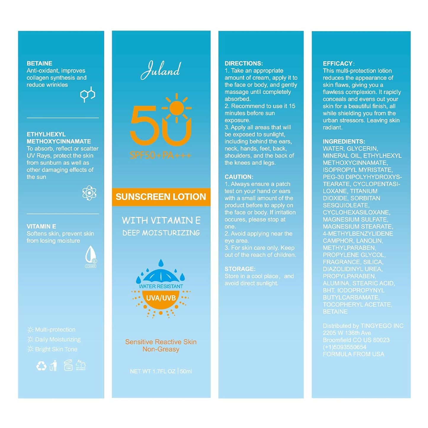UV Defense Hydro Calming Sunscreen SPF 50+ by [Brand Name] - Moisturizing Daily Protection with Vitamin C for Sensitive Skin, 1.7 Fl Oz