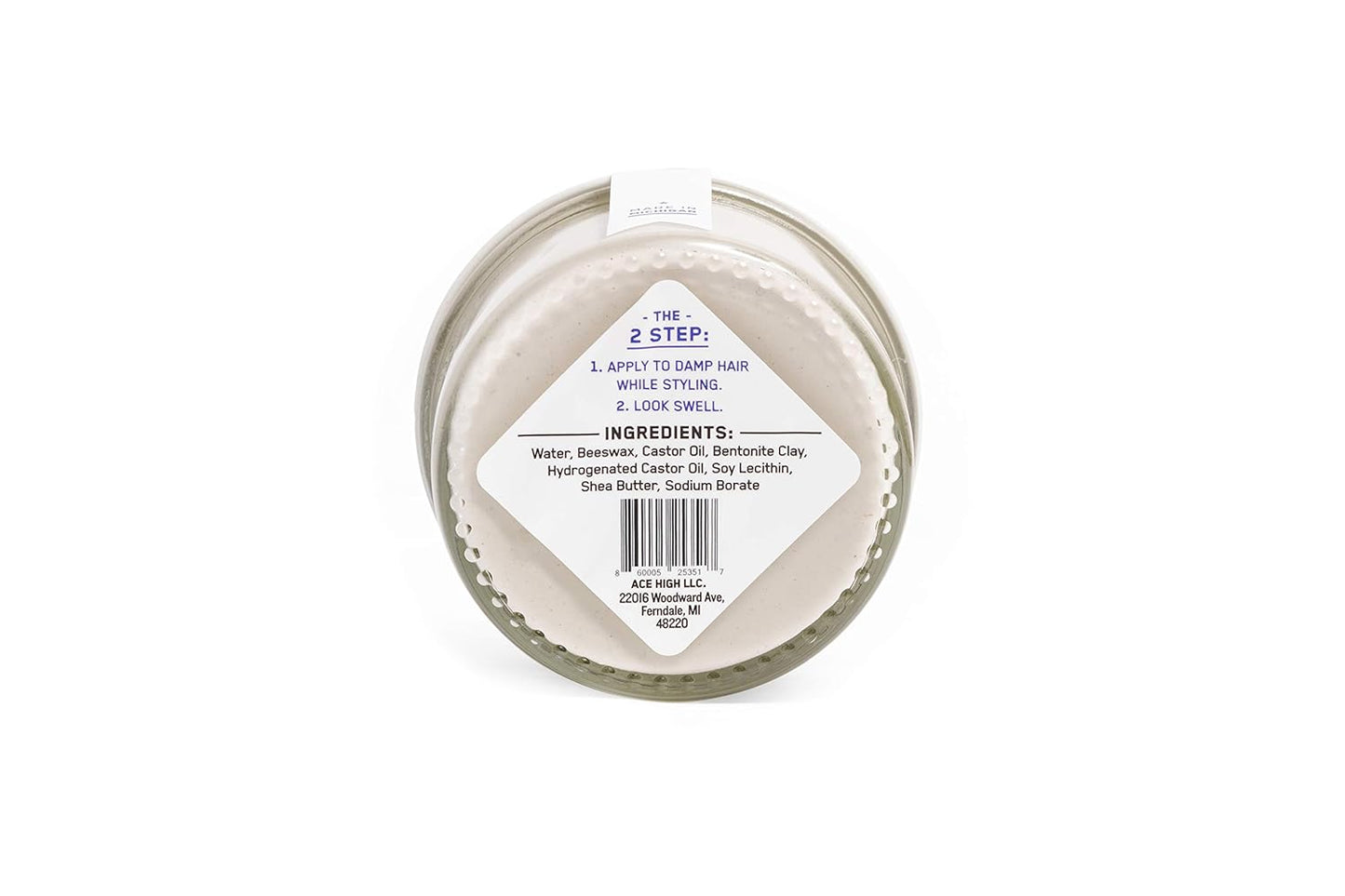 Ace High Hair Clay - Unscented Strong Hold with Satin to Matte Finish | Adds Texture & Thickness, 4oz