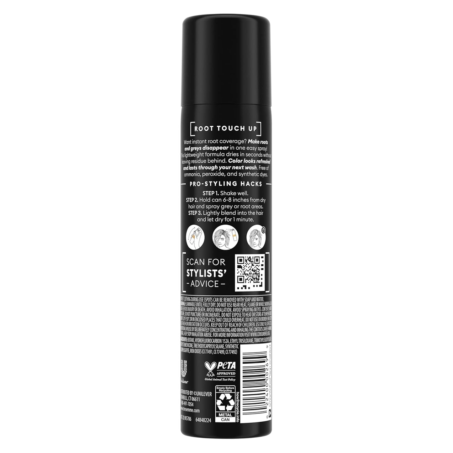 TRESemmé Root Touch-Up Spray - Ammonia-Free Light Brown Temporary Hair Color | 2.5 oz