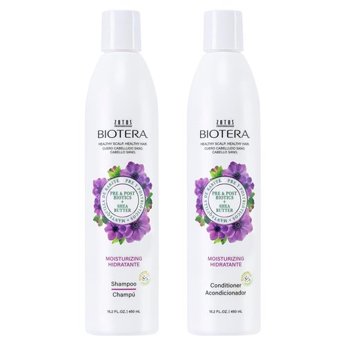 **BIOTERA Moisturizing Shampoo & Conditioner Set - Hydrates Dry, Fine Hair | Vegan, Paraben-Free | 15.2 Fl Oz**